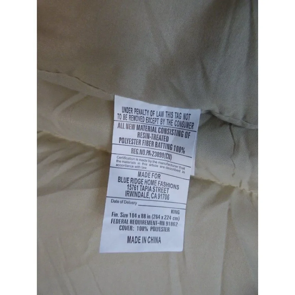Royal Luxe Microfiber Hypoallergenic Polyester Fiberfill Comforter, King, Khaki